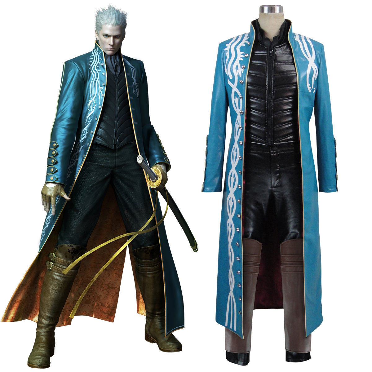 DmC Devil May Cry 3 Vergil Cosplay Costume Costume - Tophatter Daily Deals