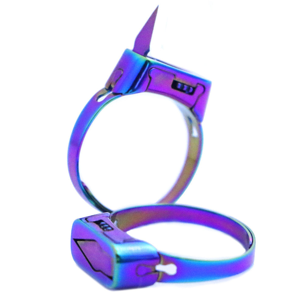 Metal Self Defense Ring Knife Colorful - Tophatter Daily Deals