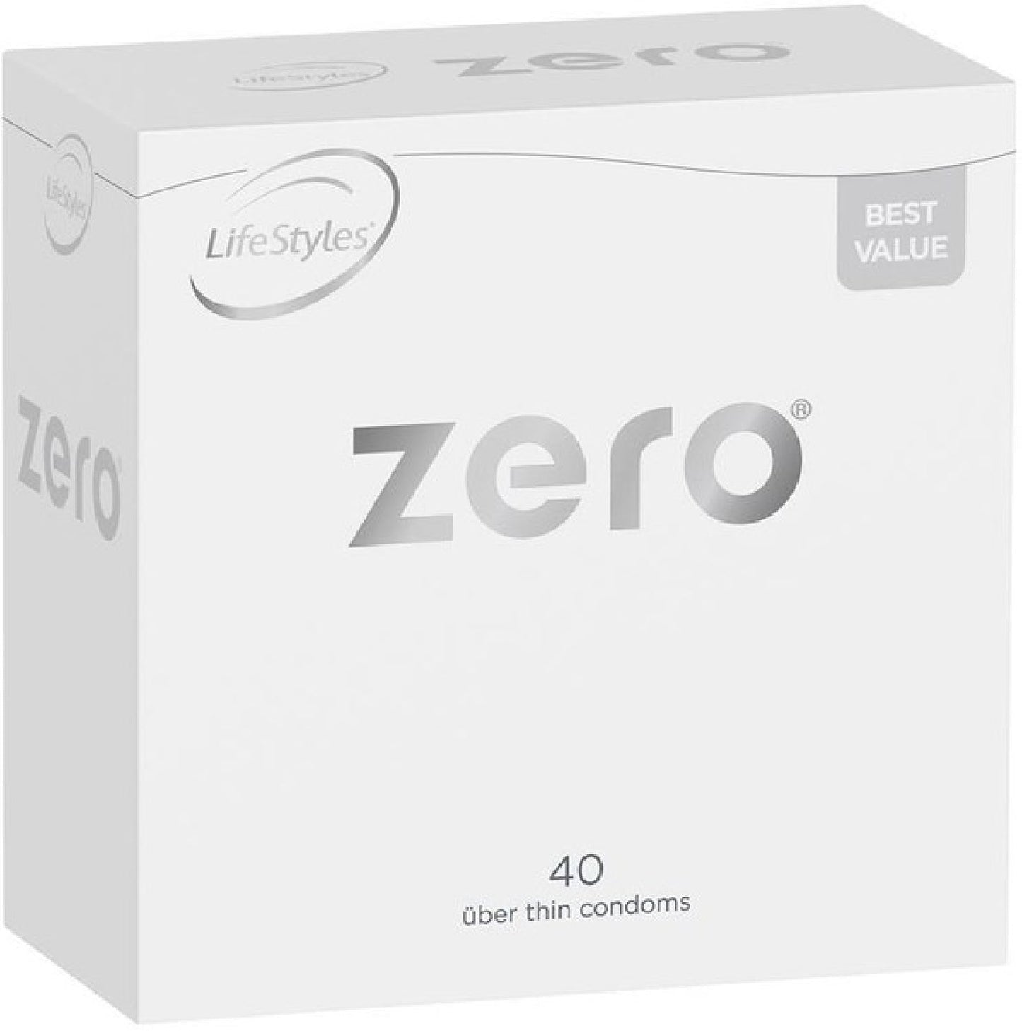 LifeStyles Zero – Ultra-Thin 52mm Nominal Width Lubricated Condoms 40 Pack > Essentials > Condoms - Tophatter Daily Deals