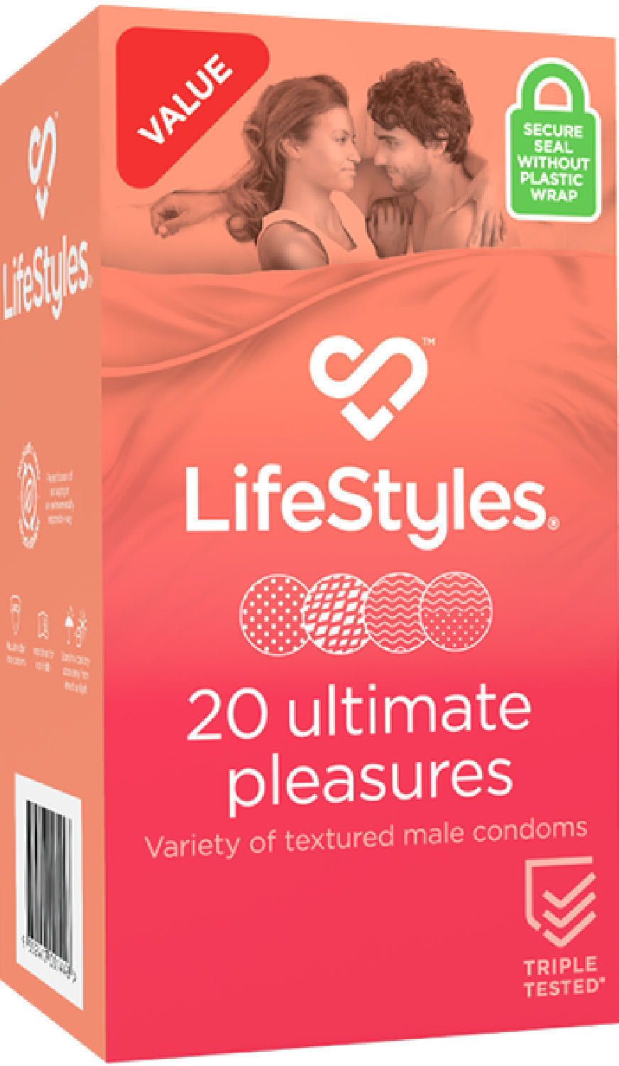 LifeStyles Ultimate Pleasures Variety Textured Condoms – Pack of 20 Condoms > Essentials > Condoms - Tophatter Daily Deals