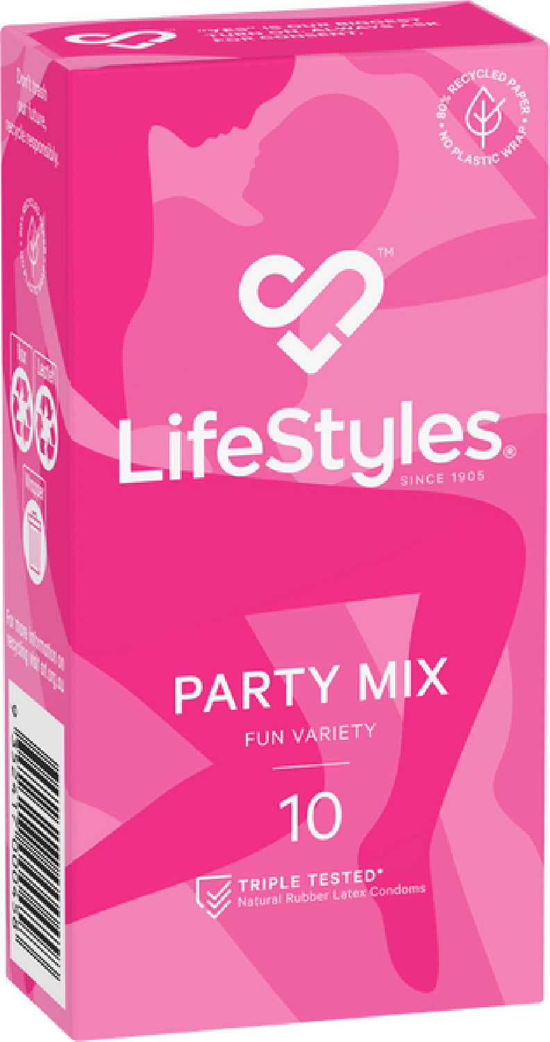 LifeStyles Party Mix – Assorted Flavored Textured Condoms 10 Pack > Essentials > Condoms - Tophatter Daily Deals