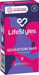 LifeStyles Sensation Max Studded Texture – Premium Lubricated Condoms 8 Pack > Essentials > Condoms - Tophatter Daily Deals