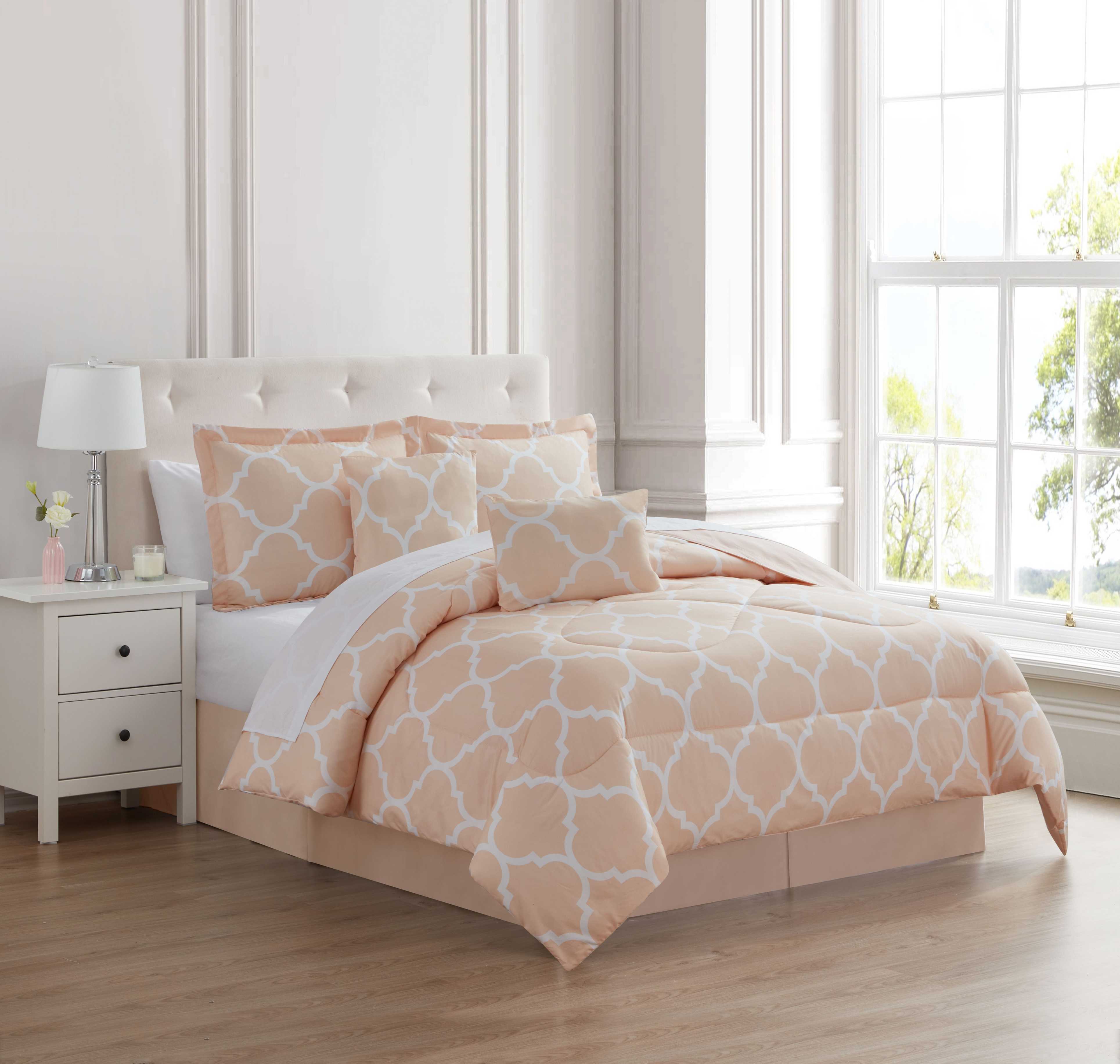 Kathy Ireland 6 Piece Comforter Sets Blush Bedding - Tophatter Daily Deals
