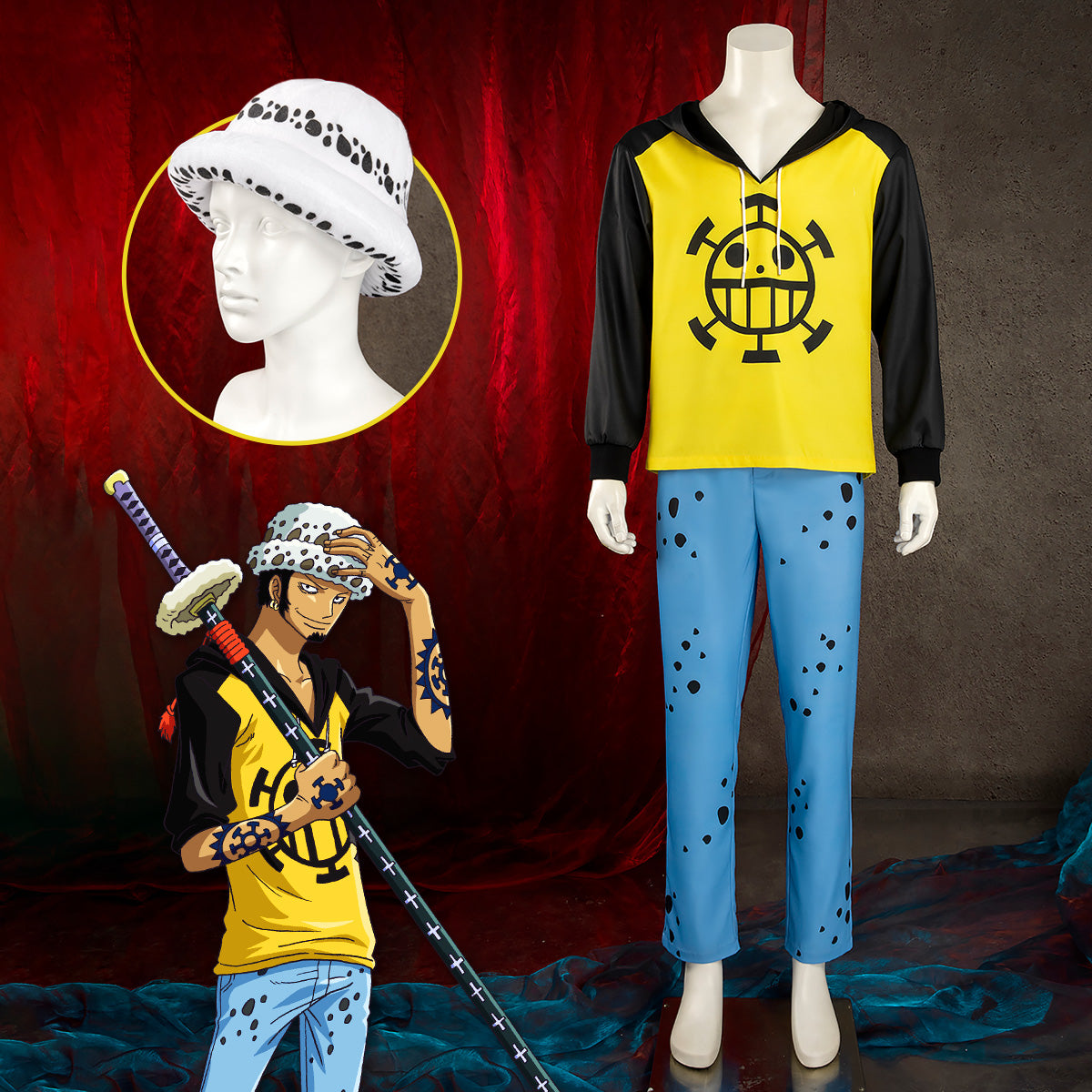 One Piece Trafalgar-Law Newer Cosplay Costume Costume - Tophatter Daily Deals