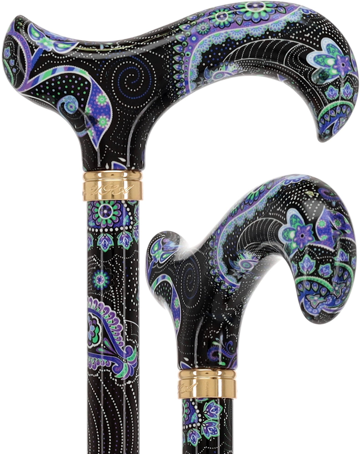 HD Pattern Designer Cane - Matching Handle & Shaft - Durable Adjustable Aluminum - Tophatter Daily Deals