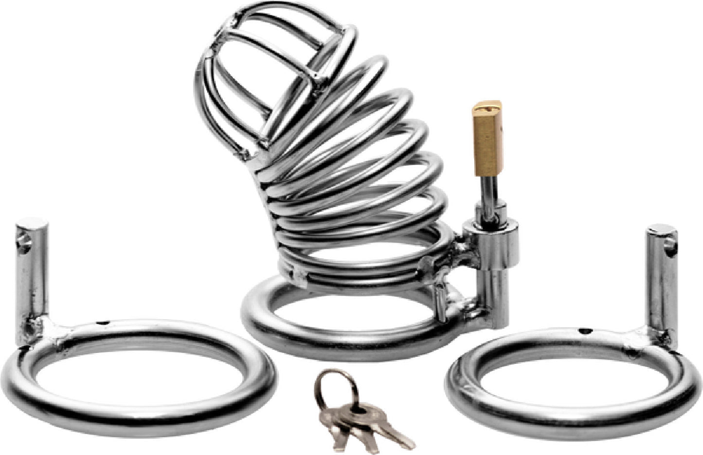 The Jail House Chastity Device – Male Locking Cage Chastity Device with Three Ring Sizes > Bondage Gear > Male Chastity - Tophatter Daily Deals