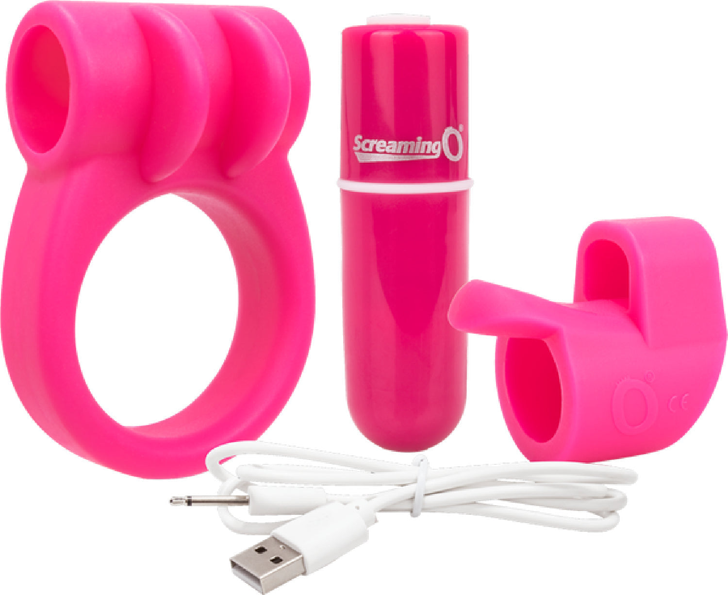 Charged Combo Kit 1 – Body-Safe Silicone Cock Ring and Fingertip Sleeve Kit > Sex Toys > Couples Toys - Tophatter Daily Deals