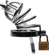 Stainless Steel Chastity Cage With Removable Silicone Urethral Plug – Penis Plug > Bondage Gear > Male Chastity - Tophatter Daily Deals