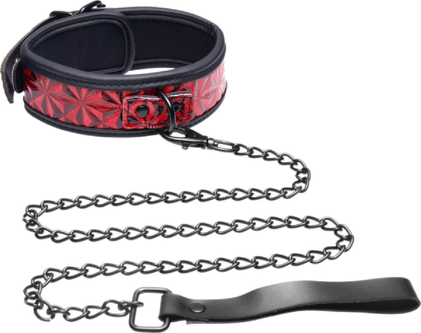 Crimson Tied Collar With Leash – Adjustable Collar and Leash Set > Bondage Gear > Collars & Leashes - Tophatter Daily Deals