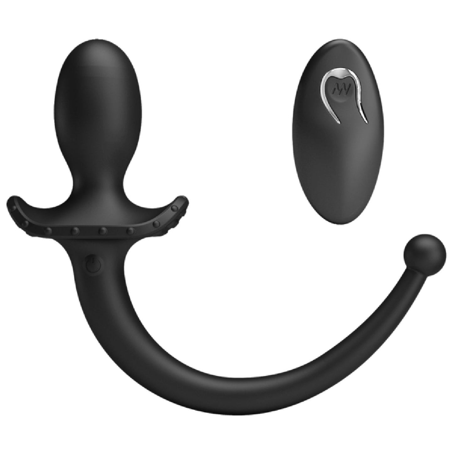 Remote Control Vibrating Butt Plug Tail (Black) – App-Compatible Wearable Vibrator with 12 Modes > Anal Range > Tail Butt Plugs - Tophatter Daily Deals
