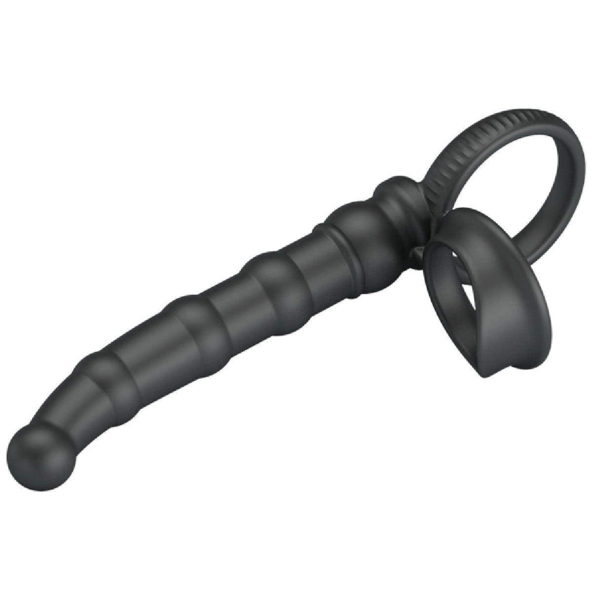 Tatum Cock Ring with Anal Probe – Silicone 10 Frequency Vibrating Cock Ring > Anal Range > Anal Probes - Tophatter Daily Deals
