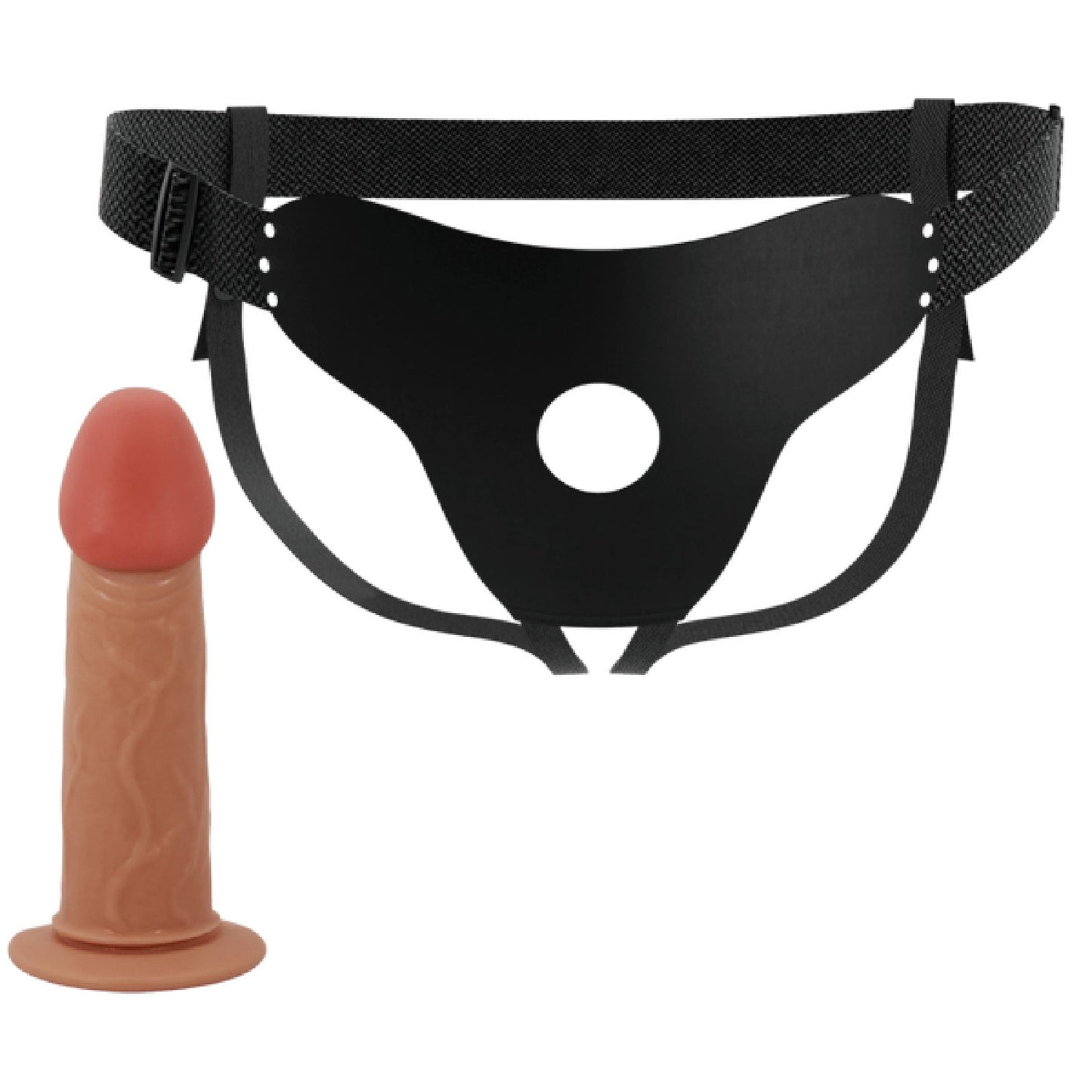 Stark Universal Strap-On Harness – Adjustable Strap-On Harness with Hollow Dildo 6.9 Inch > Dildos > Strap On Harnesses - Tophatter Daily Deals