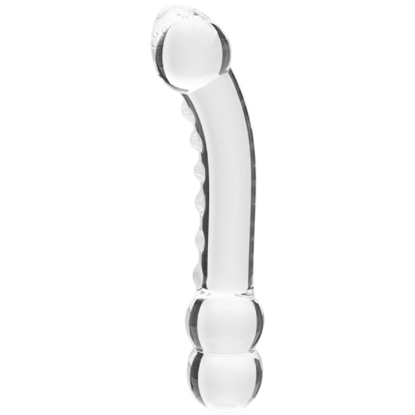Celestial Ridge – 6.4 Inch Double-Ended Borosilicate Glass Dildo with Sculpted Ridges > Glass > Dildos - Tophatter Daily Deals