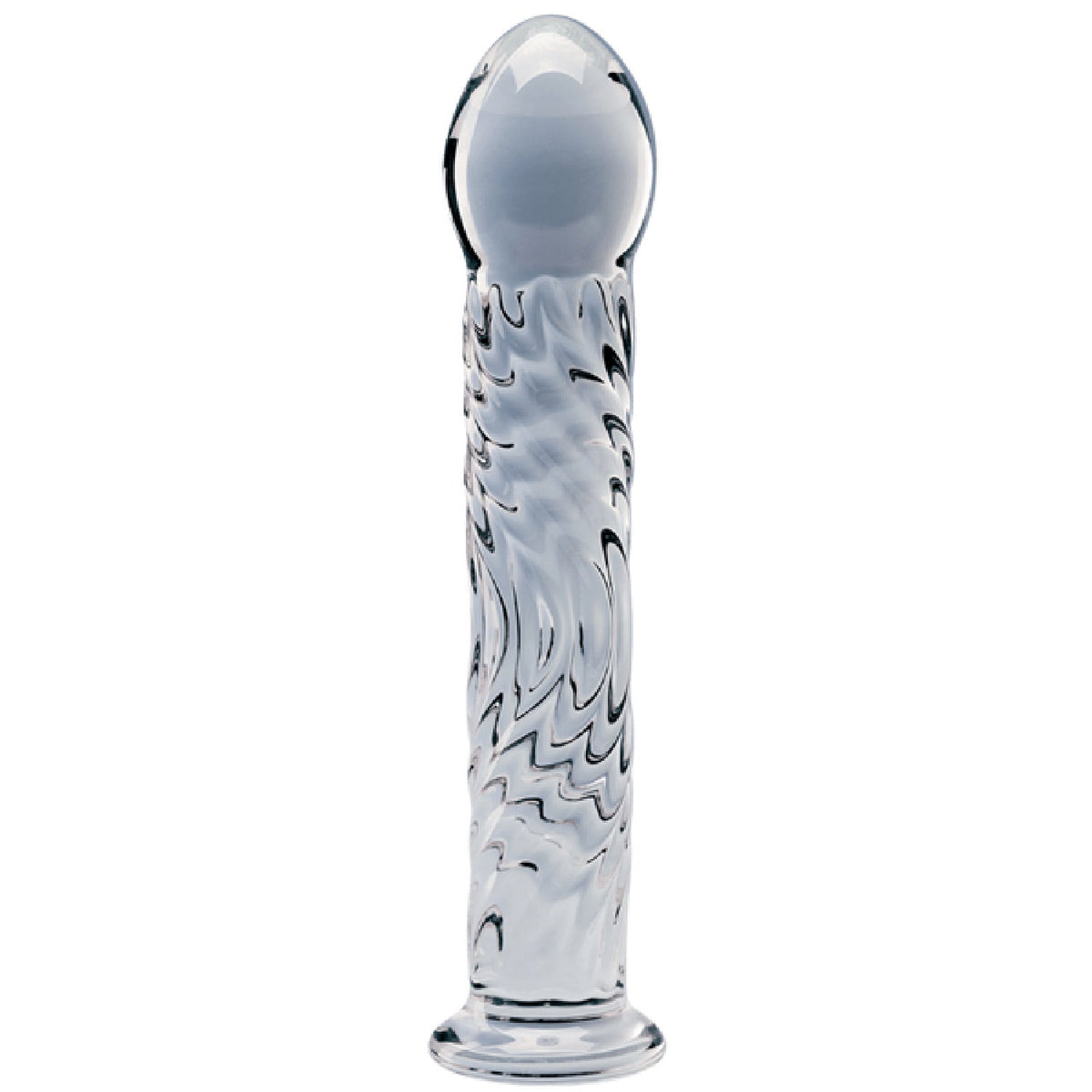 Seraphic Ripple – Handblown 6.2 Inch Textured Glass Dildo > Glass > Dildos - Tophatter Daily Deals