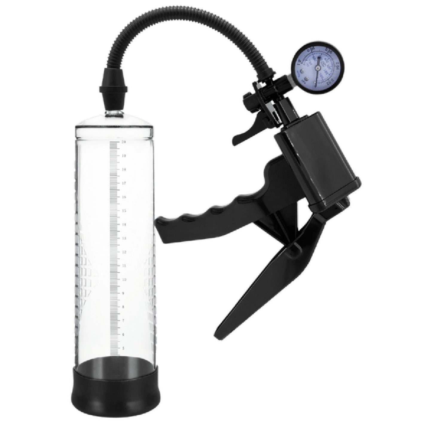 Vaczilla X10 Trigger Gauge Hand Grip – Penis Pump with Silicone Sleeve and Negative Pressure Gauge > Pumps > Penis Pumps - Tophatter Daily Deals