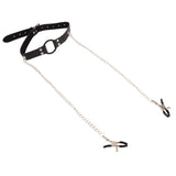 Breathable O-Ring Gag with Nipple Clamps – BDSM Accessory > Sex Toys > Nipple Clamps - Tophatter Daily Deals