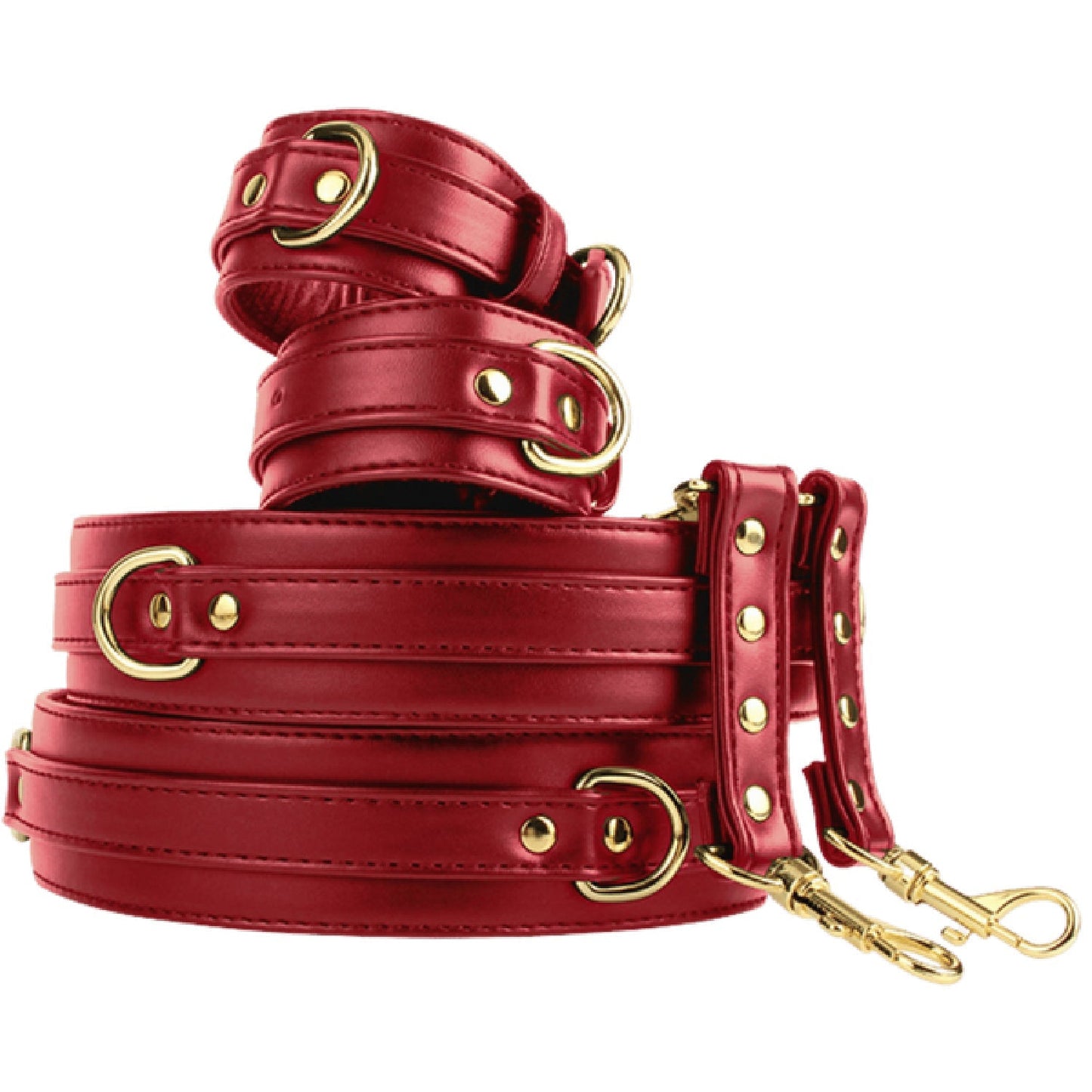 Wrist to Thigh Cuff Set – Adjustable PU Cuffs Restraint Set > Bondage Gear > Restraints - Tophatter Daily Deals
