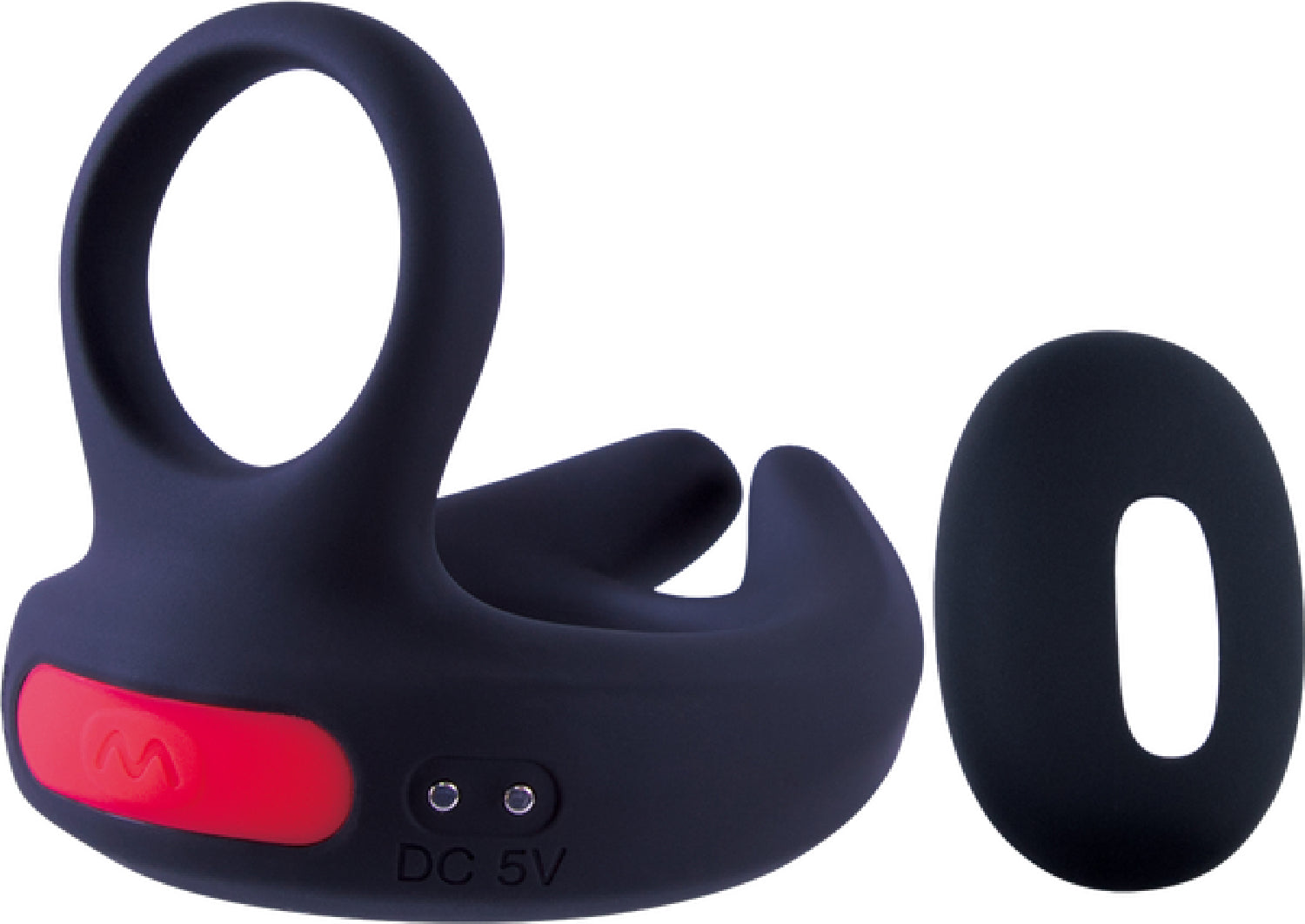 Dual Motor Cock Ring with Scrotal Stimulator – Rechargeable Splashproof Silicone Toy > Cock Ring > Vibrating - Tophatter Daily Deals