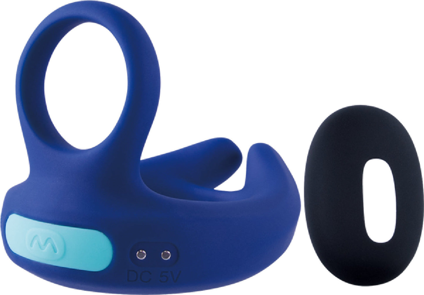 Dual Motor Cock Ring with Scrotal Stimulator – Rechargeable Splashproof Silicone Toy > Cock Ring > Vibrating - Tophatter Daily Deals