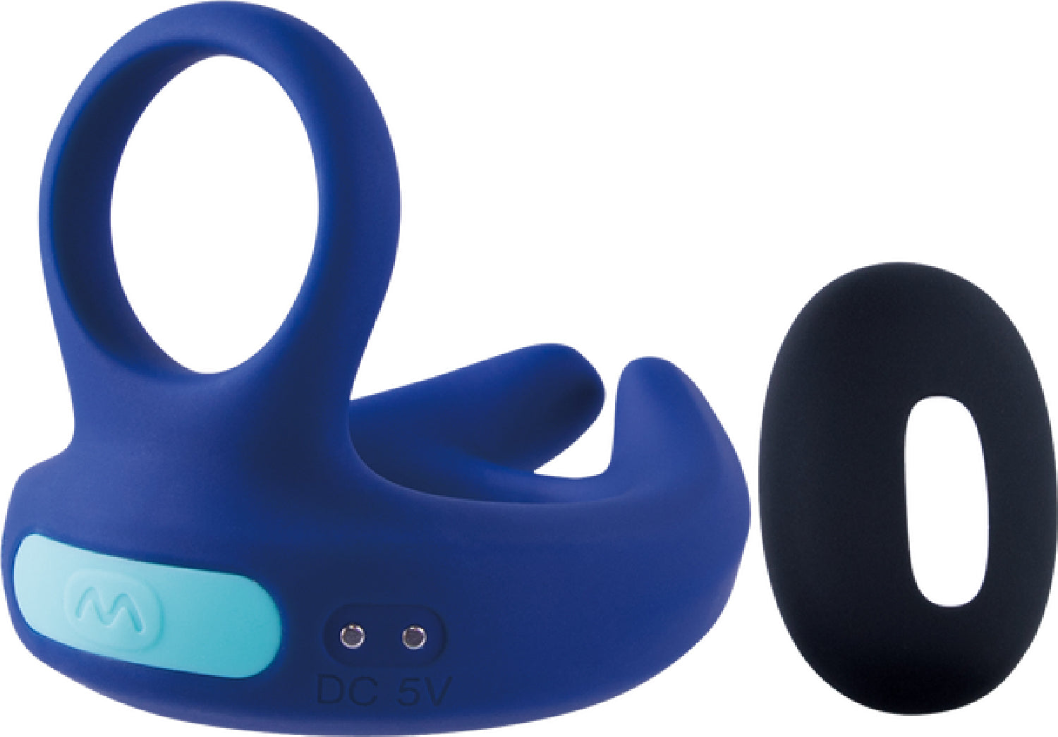 Dual Motor Cock Ring with Scrotal Stimulator – Rechargeable Splashproof Silicone Toy > Cock Ring > Vibrating - Tophatter Daily Deals