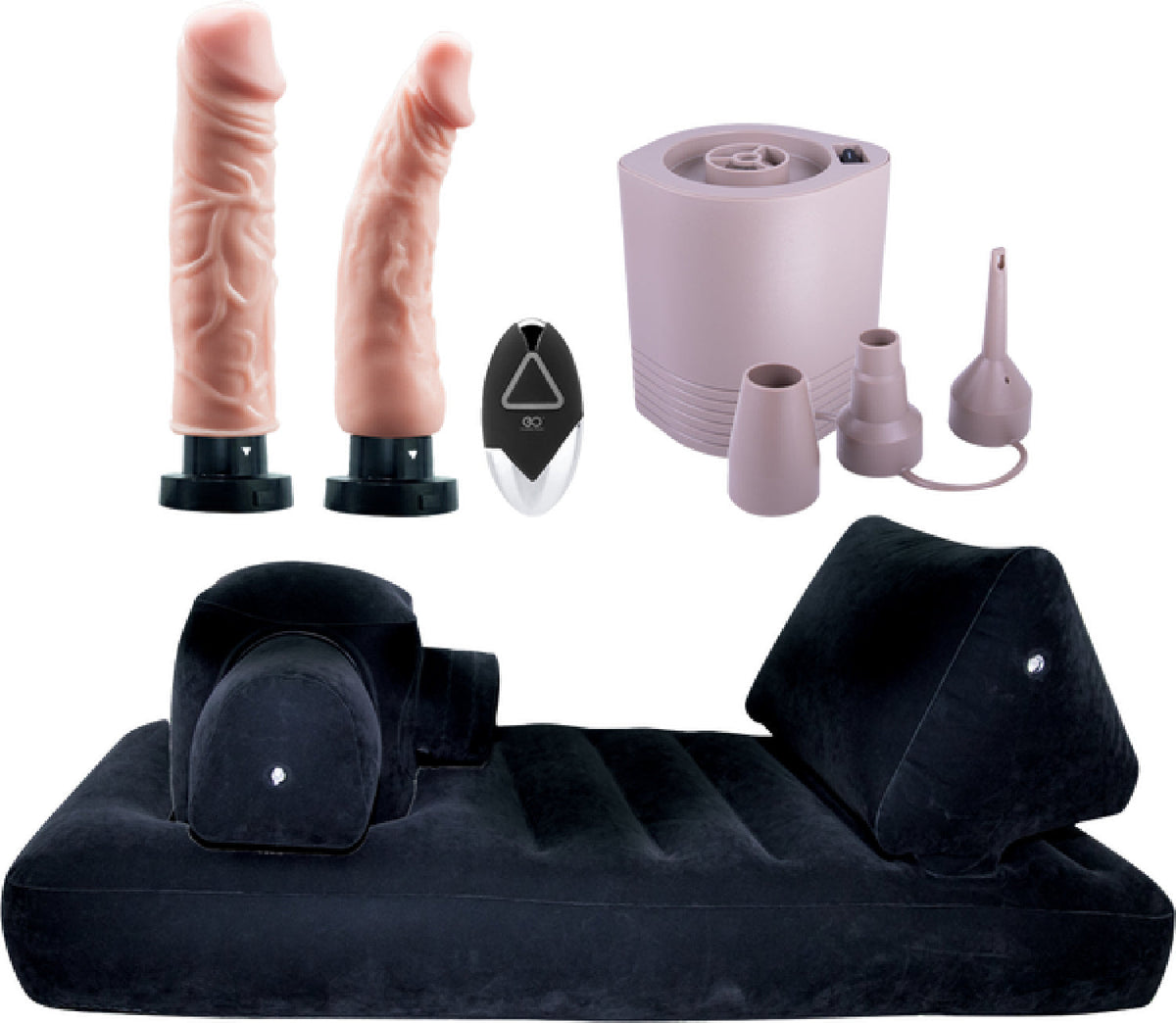 Premium Inflatable Bed with Velvet Surface and 2 Silicone Vibrators – Remote-Controlled Bed Set > Sex Toys > Sex Positioners - Tophatter Daily Deals