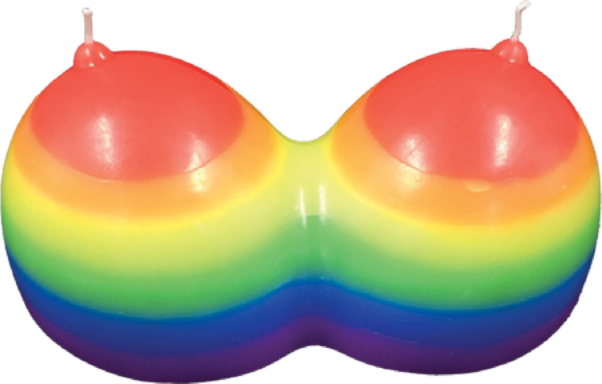 Rainbow Jumbow Boobie Candle – Decorative Candle > Candles > Novelty - Tophatter Daily Deals