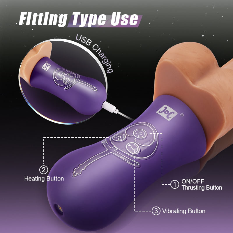 Allovers - 4-in-1 Versatile Thrusting Vibrating Heating Swing Thrusting Dildo Dildos - Tophatter Daily Deals