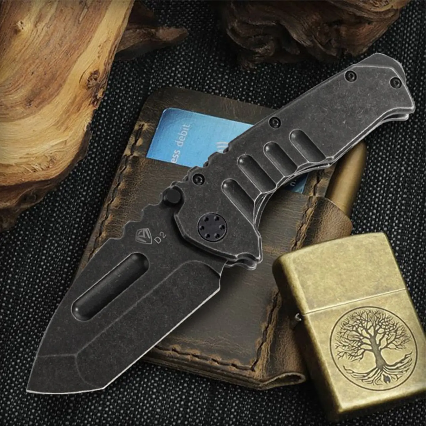 Tactical Straight Knife - Tophatter Daily Deals