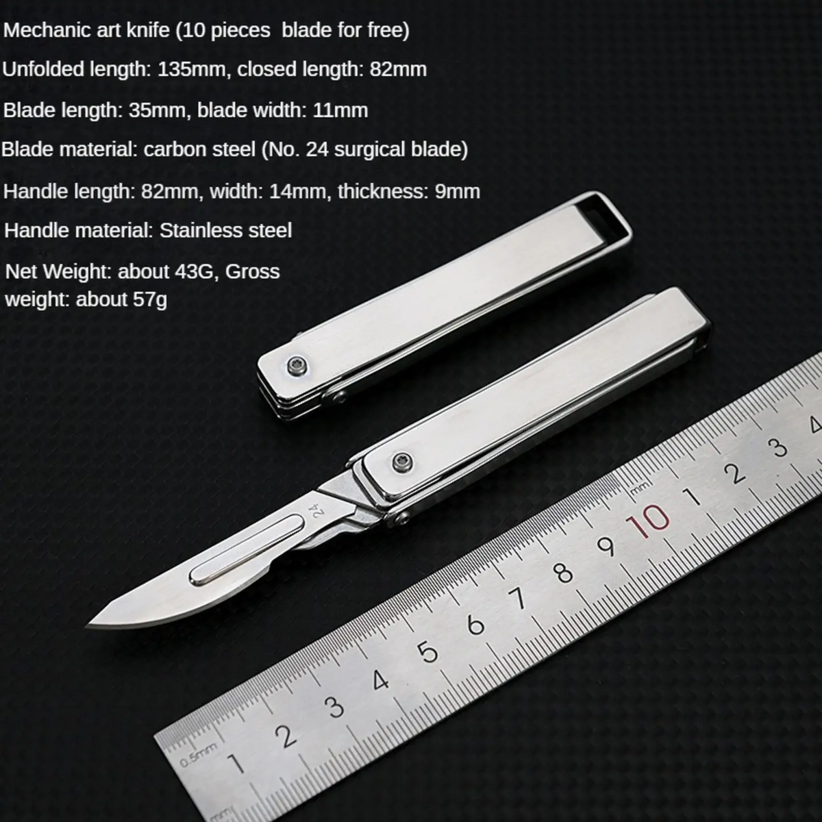 Sharp folding utility knife with removable and replaceable blade - Tophatter Daily Deals
