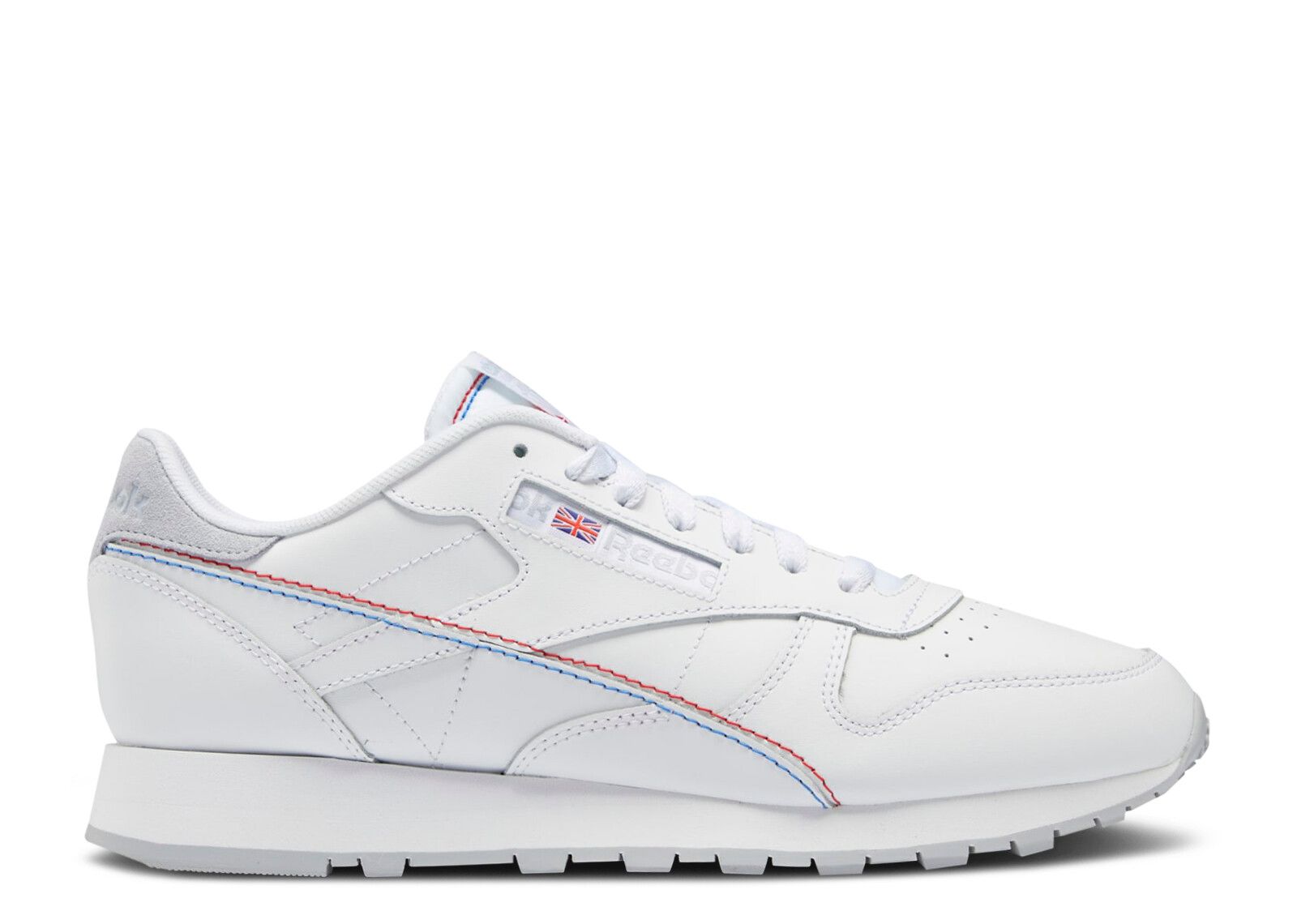 Reebok Men's Classic Leather Shoes - Ftwwht/Ftwwht/Vecblu Ftwwht Vecblu Footwear - Tophatter Daily Deals