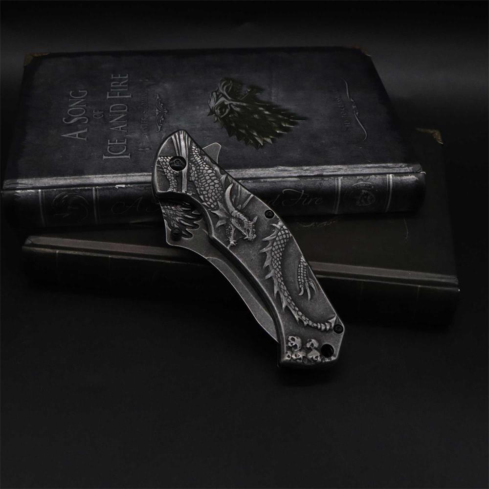 Evil Dragon Relief Folding Knife - Tophatter Daily Deals