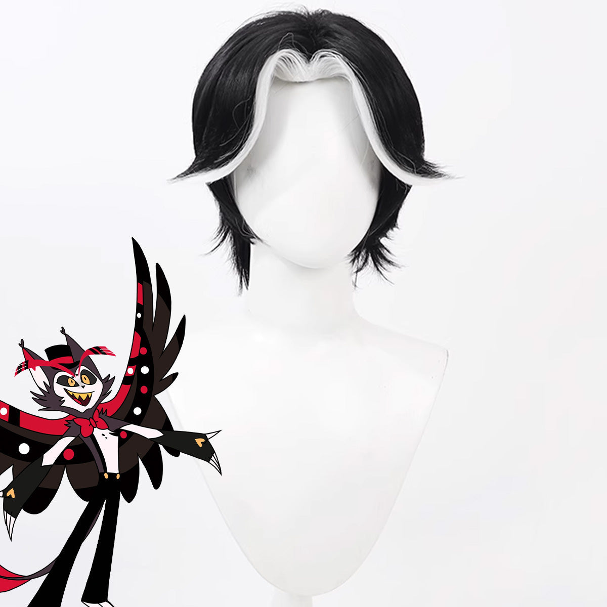 Hazbin Hotel Husk Black Cosplay Wig Wig - Tophatter Daily Deals