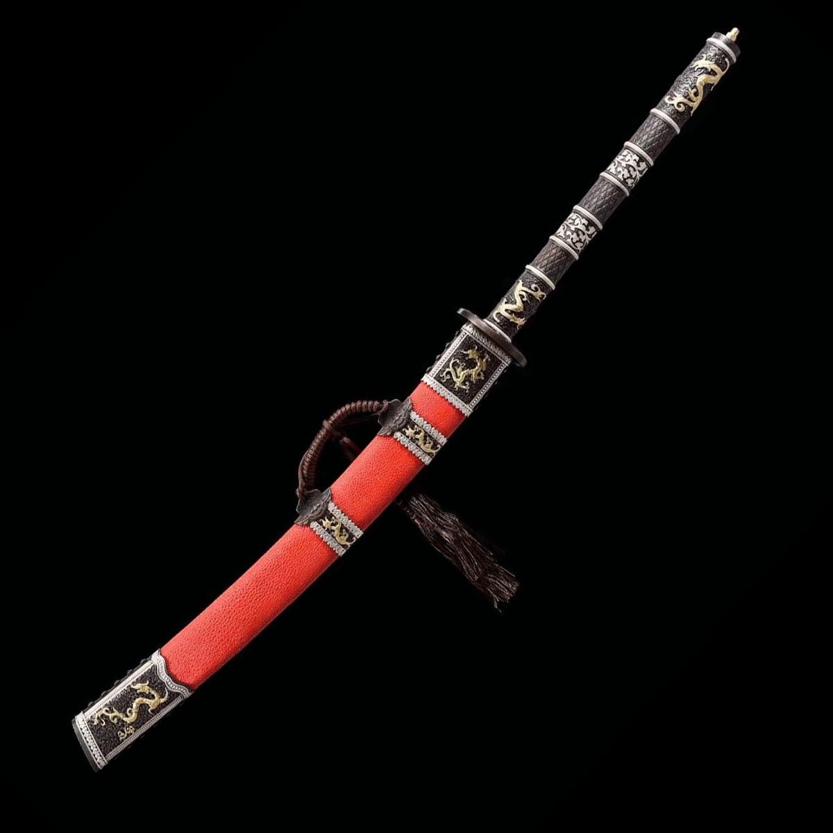 Red Fishskin Wootzsteel Kangxi Great Sword - Tophatter Daily Deals