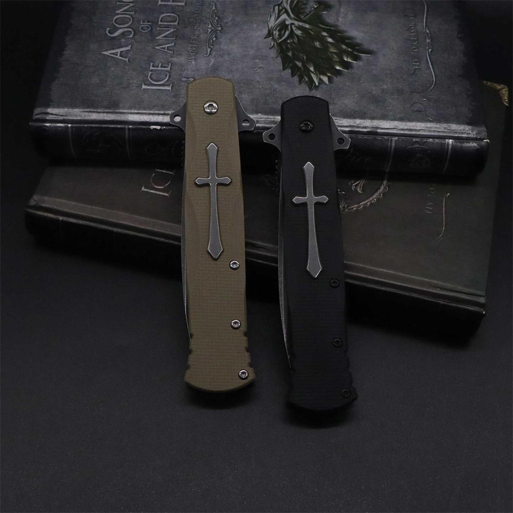 Cross Knife Christian Folding Knife - Tophatter Daily Deals