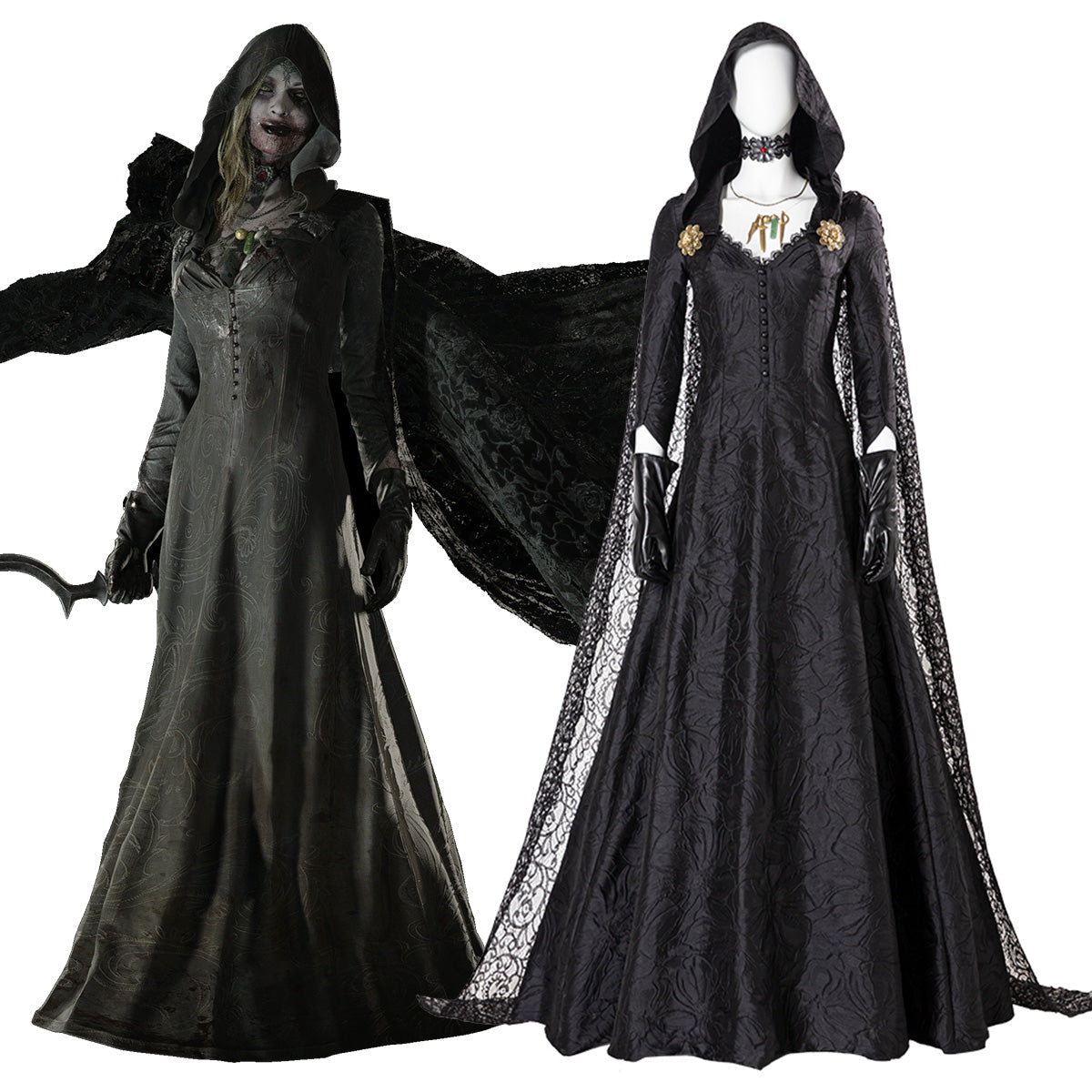 RE 8 Village Vampire Daughters Bela Daniela Cassandra Dimitrescu Halloween Premium Edition Cosplay Costume Costume - Tophatter Daily Deals