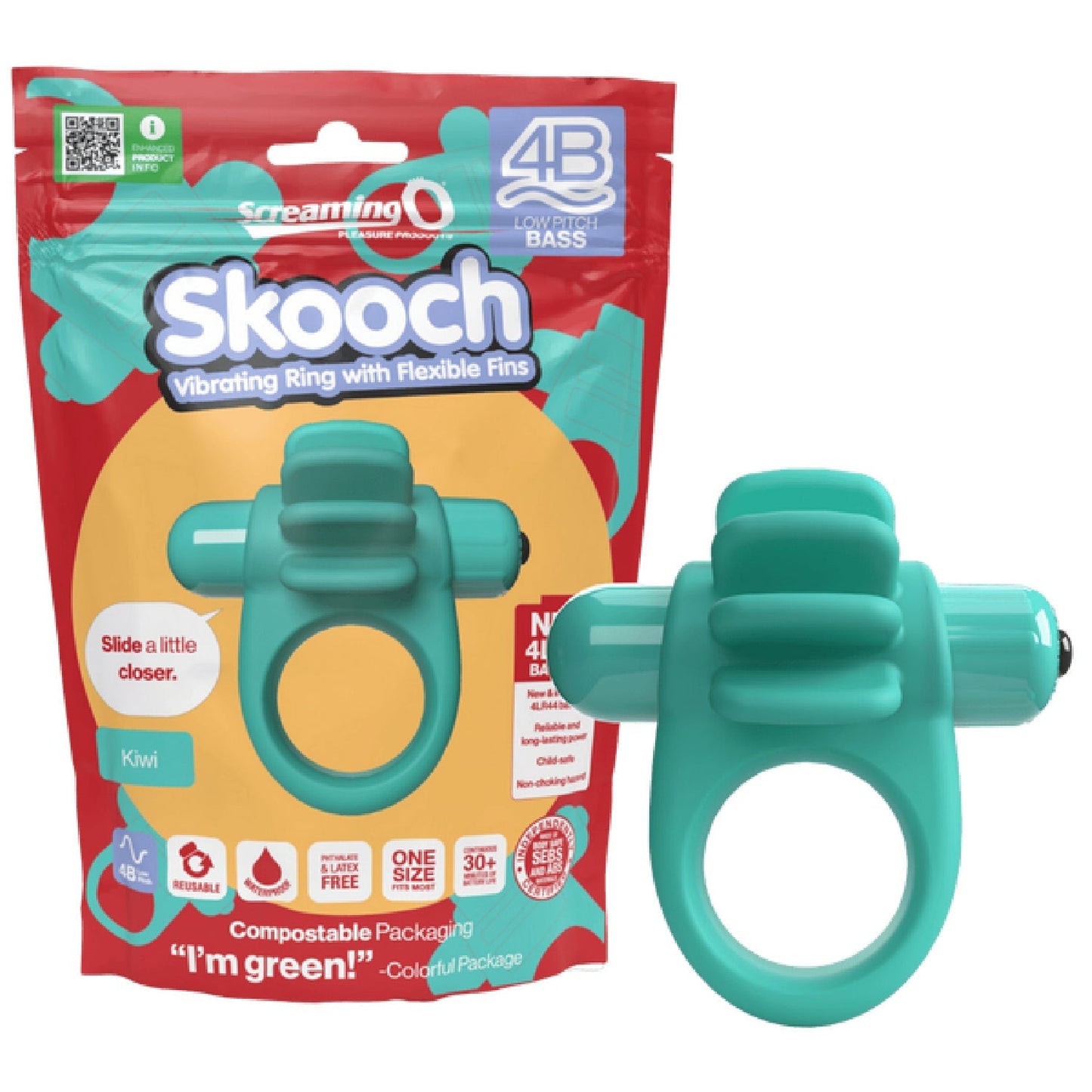 Skooch 4B Low Pitch Bass (Kiwi | Strawberry) > Sex Toys > Couples Toys - Tophatter Daily Deals