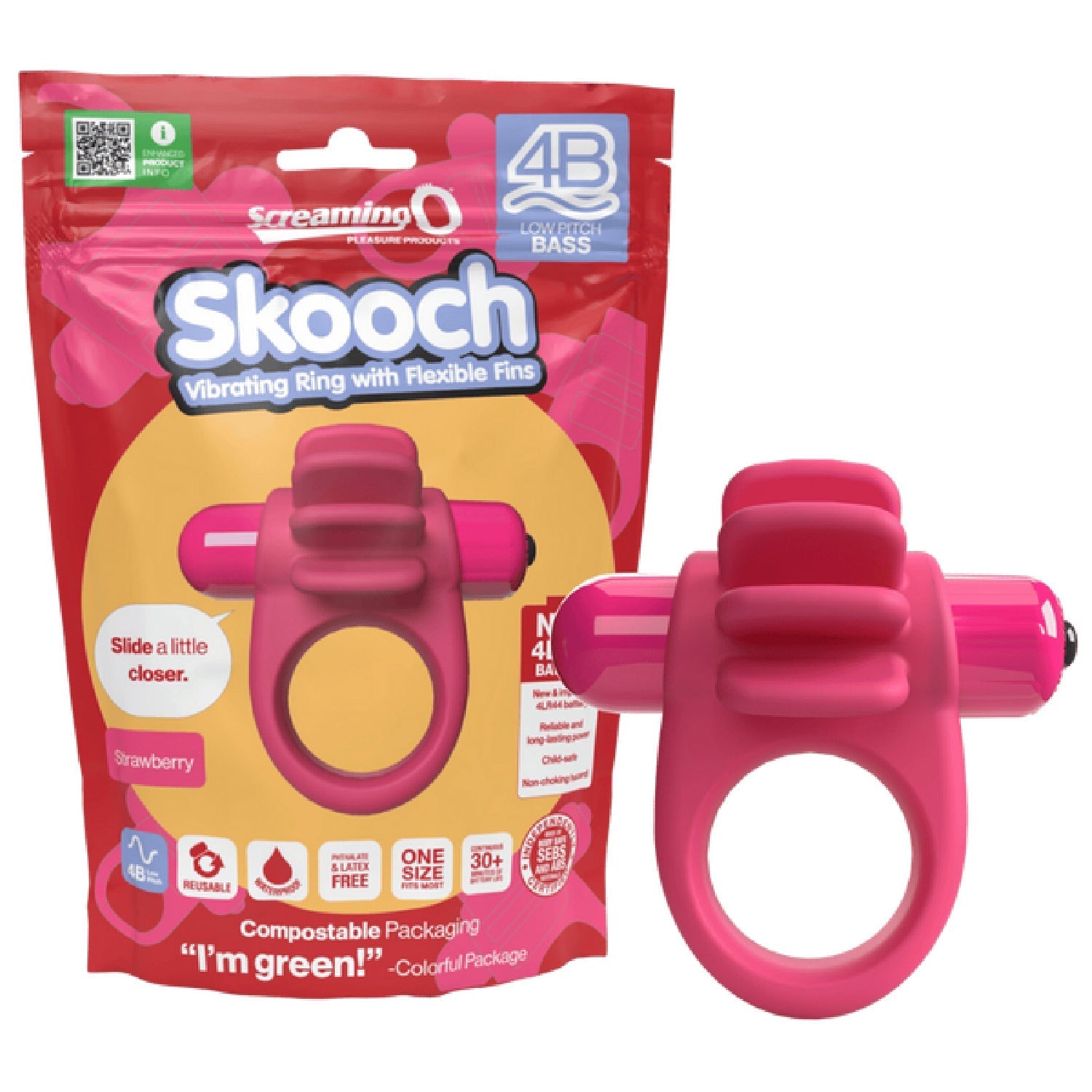 Skooch 4B Low Pitch Bass (Kiwi | Strawberry) > Sex Toys > Couples Toys - Tophatter Daily Deals