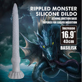 Basilisk Rippled Monster – 16.9 Inch Silicone Dildo > Dildos > Fantasy - Tophatter Daily Deals