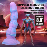 Alien 8 Inch Monster Dildo – Ribbed Texture with Suction Base > Dildos > Fantasy - Tophatter Daily Deals