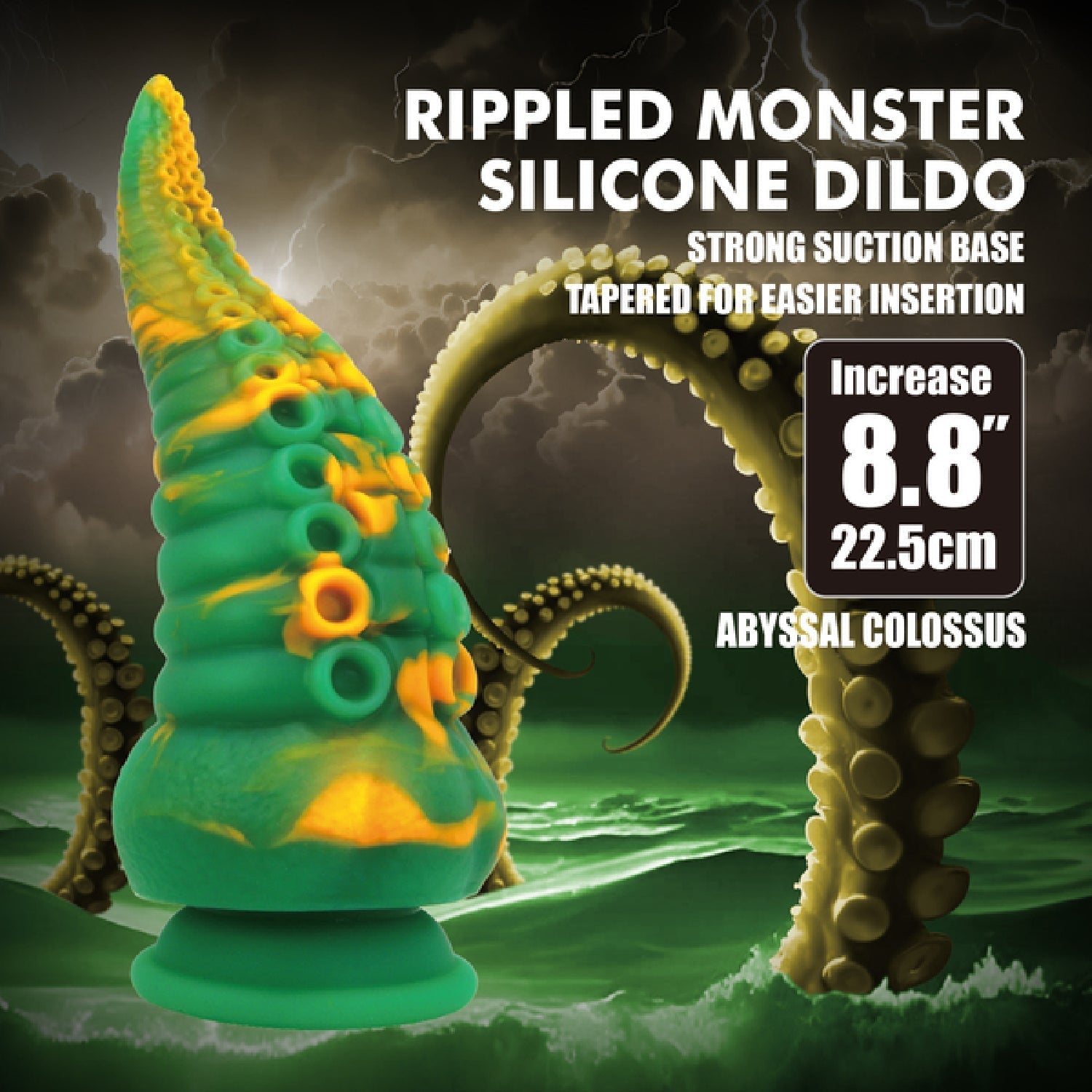 Abyssal Colossus – Silicone 8.8 Inch Dildo with Pronounced Ridges > Dildos > Fantasy - Tophatter Daily Deals