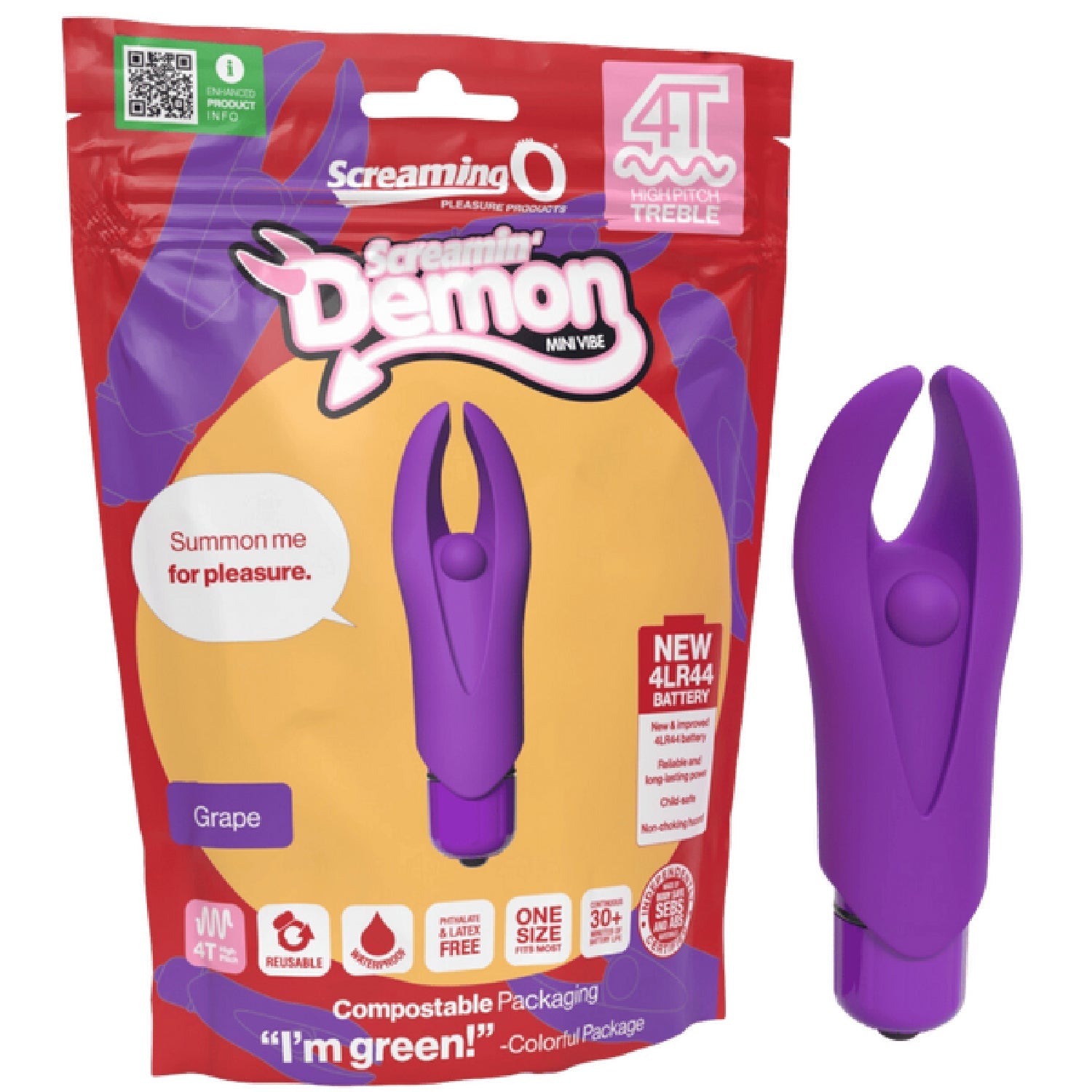 Demon 4T High Pitch Treble – Silicone Vibrator With 5 Speeds and Pulse Pattern > Vibrators > Mini Vibrators - Tophatter Daily Deals