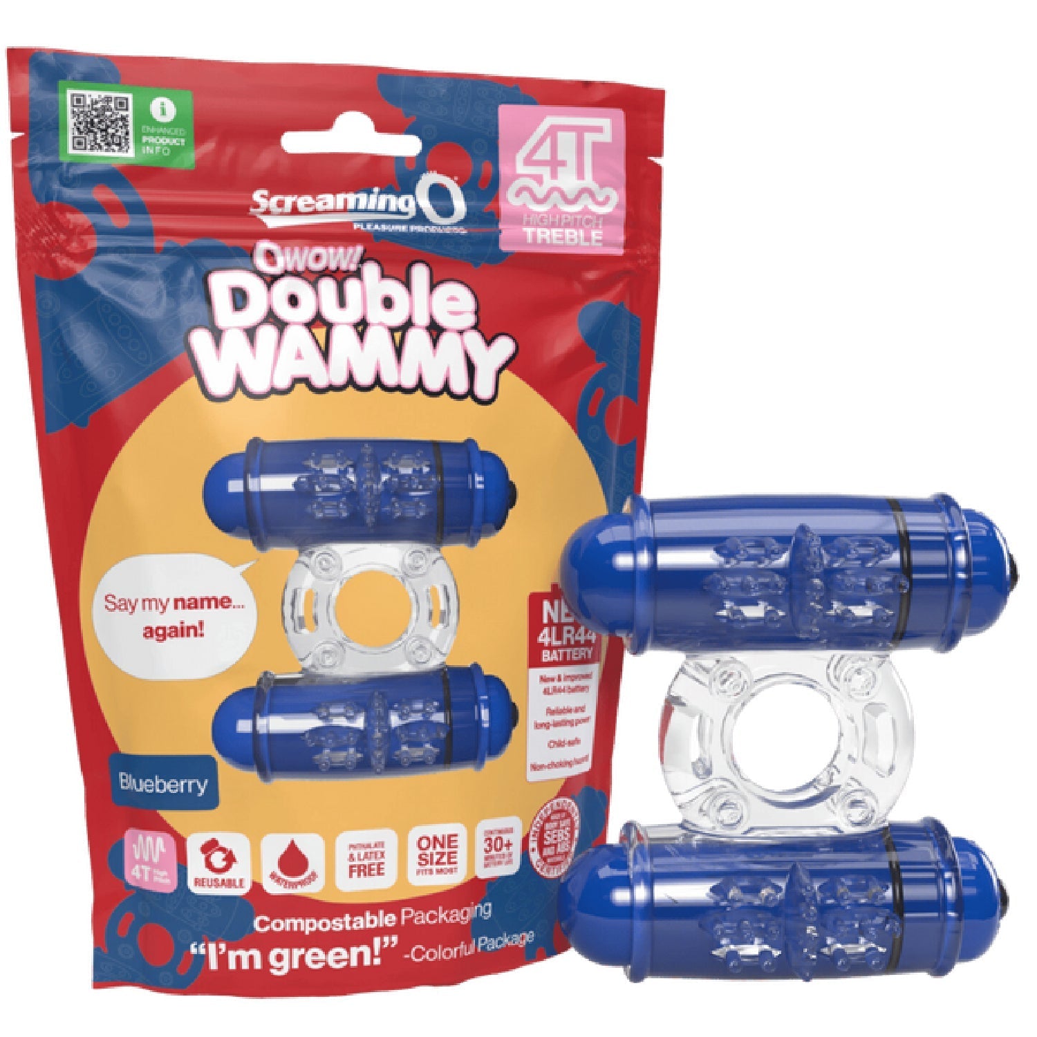 Double Wammy 4T – High Pitch Treble Vibrating Cock Ring with 5 Speeds and Pulse Pattern > Sex Toys > Couples Toys - Tophatter Daily Deals