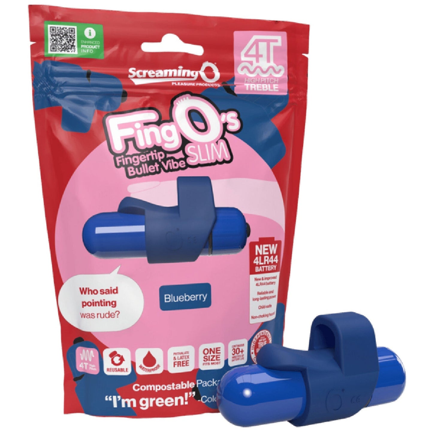 FingO Slim 4T – Waterproof Compact Finger Vibrator with High Pitch Treble Vibrations > Vibrators > Finger Vibrators - Tophatter Daily Deals