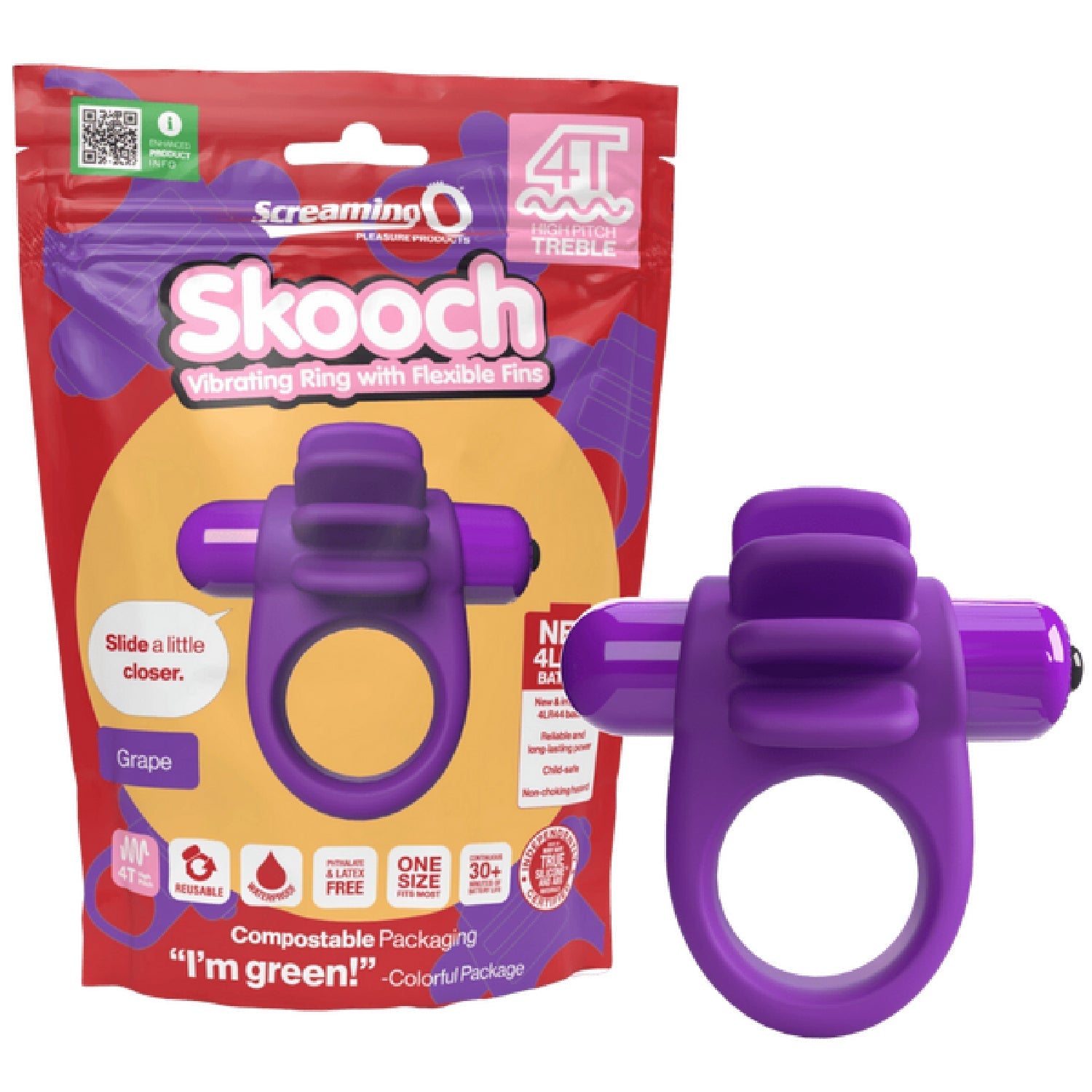 Skooch 4T High Pitch Treble – High Pitch Vibrations 5 Speeds Pulse Vibrator > Sex Toys > Couples Toys - Tophatter Daily Deals