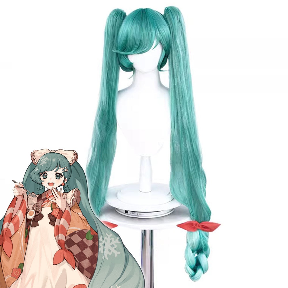 2024 Snow Virtual Girl Vocal Idol Halloween Green Cosplay Wig Wig - Tophatter Daily Deals