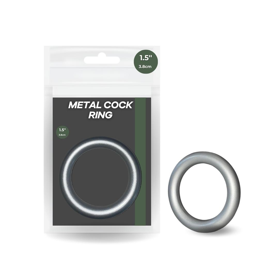 1.5 Inch Silver Metal Cock Ring with 3.8 cm Inner Diameter and 1 cm Width > Cock Ring > Metal - Tophatter Daily Deals