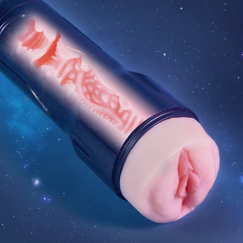 Acmejoy - 【Silicone Channel】 Midnight Blue 10 Vibration Male Stroker Masturbator Masturbation Cup - Tophatter Daily Deals