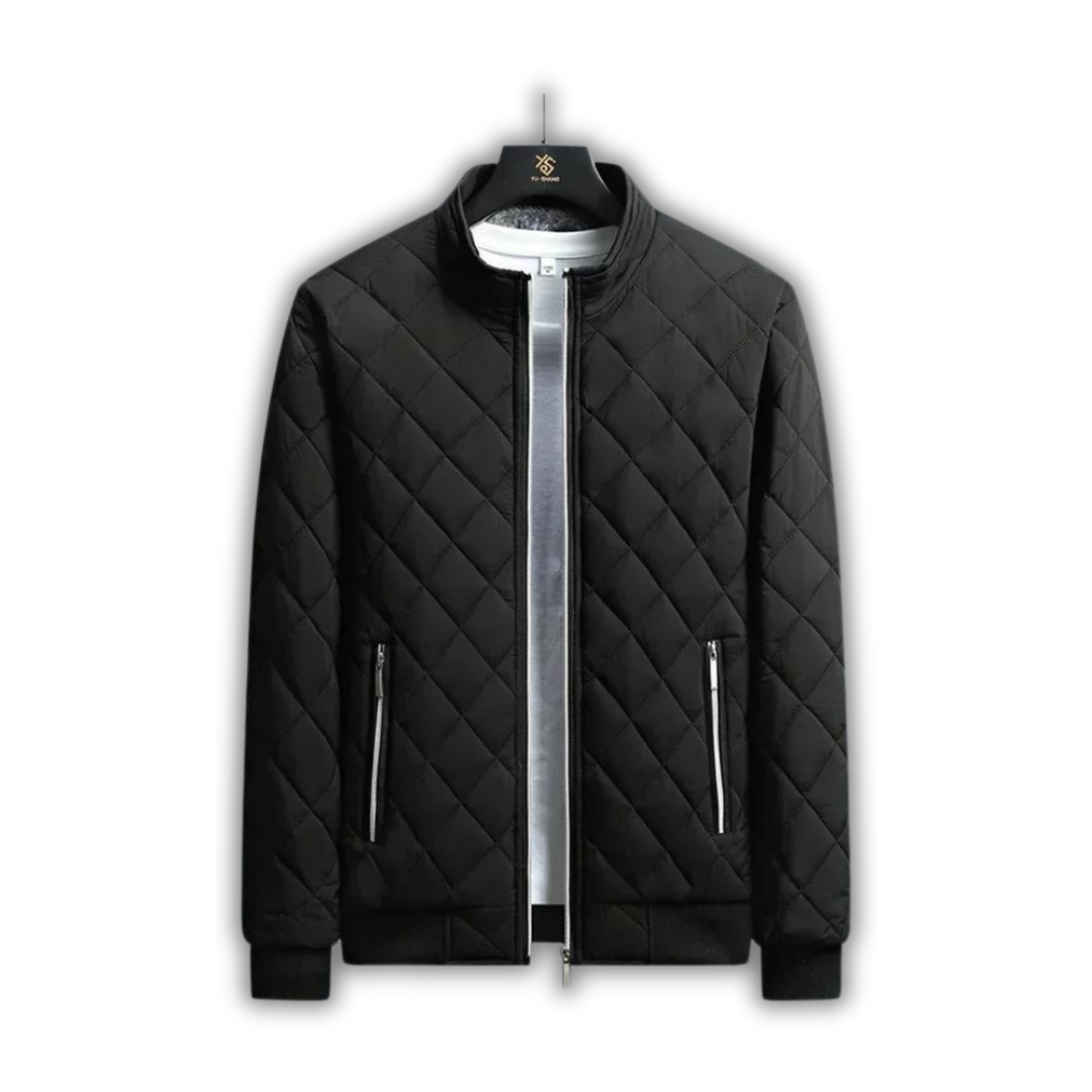 Insulating Men's Jacket - Quilted Bomber, Fleece, Winter - Tophatter Daily Deals