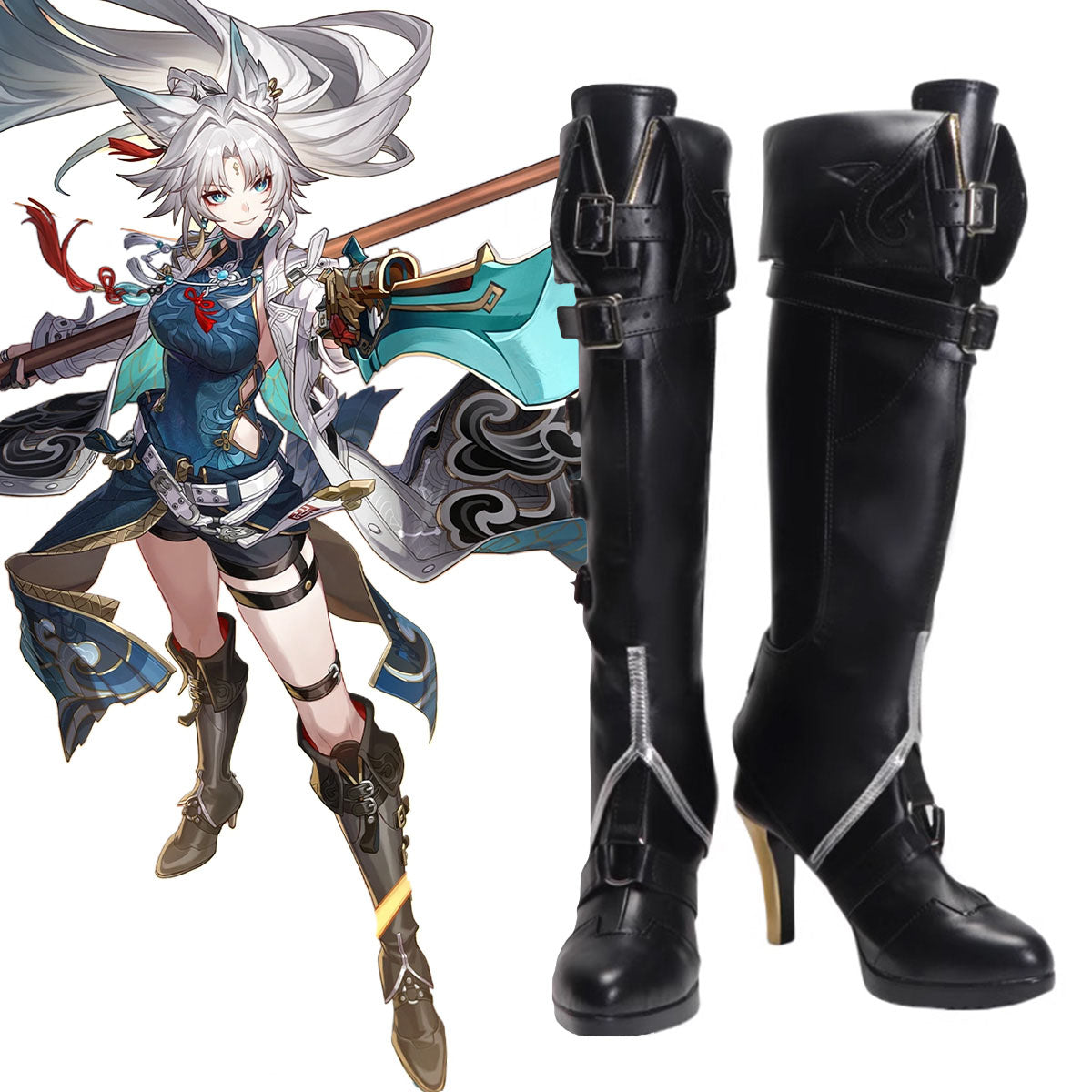 Honkai: Star Rail Feixiao Black Shoes Cosplay Boots Shoes/Boots - Tophatter Daily Deals