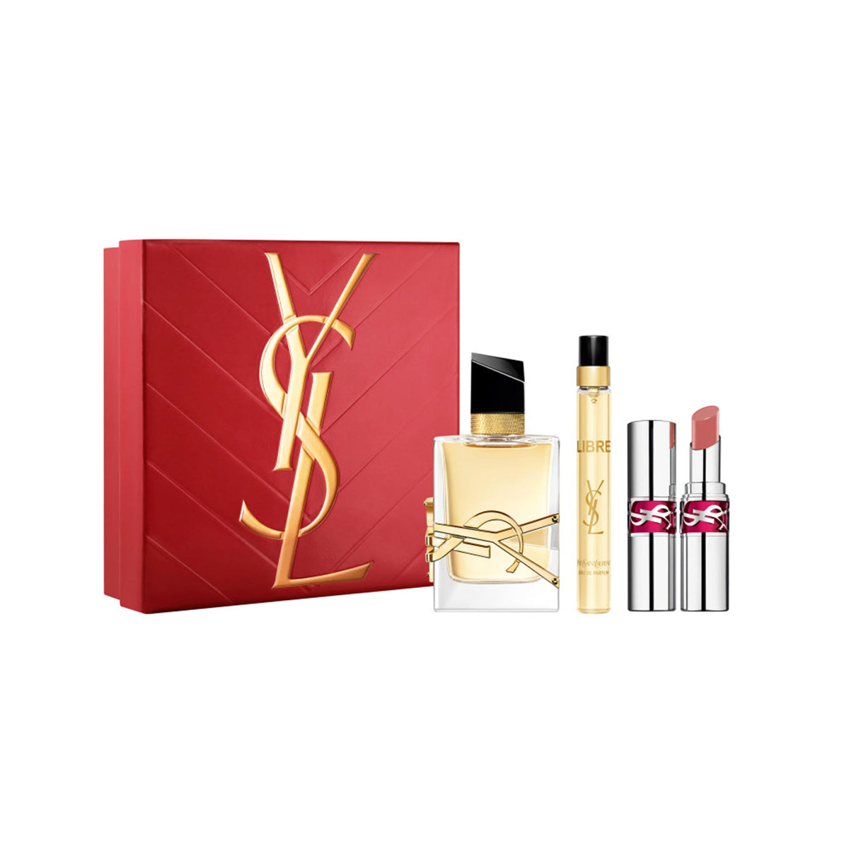 YSL Libre Eau De Parfum 90ml & Travel Spray 10ml & Lipstick Gift Set - Tophatter Daily Deals